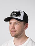 Бейсболка JOHN HATTER арт. 1-1081-U00 G.O.A.T (черный / белый)